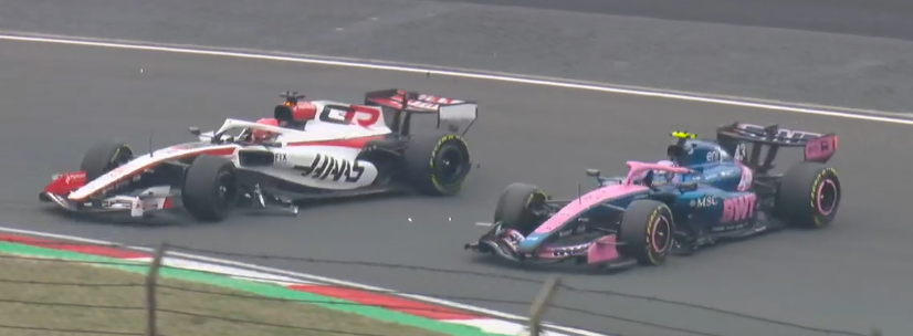 Colapinto and Ocon contact at Turn 1 - China GP 2026