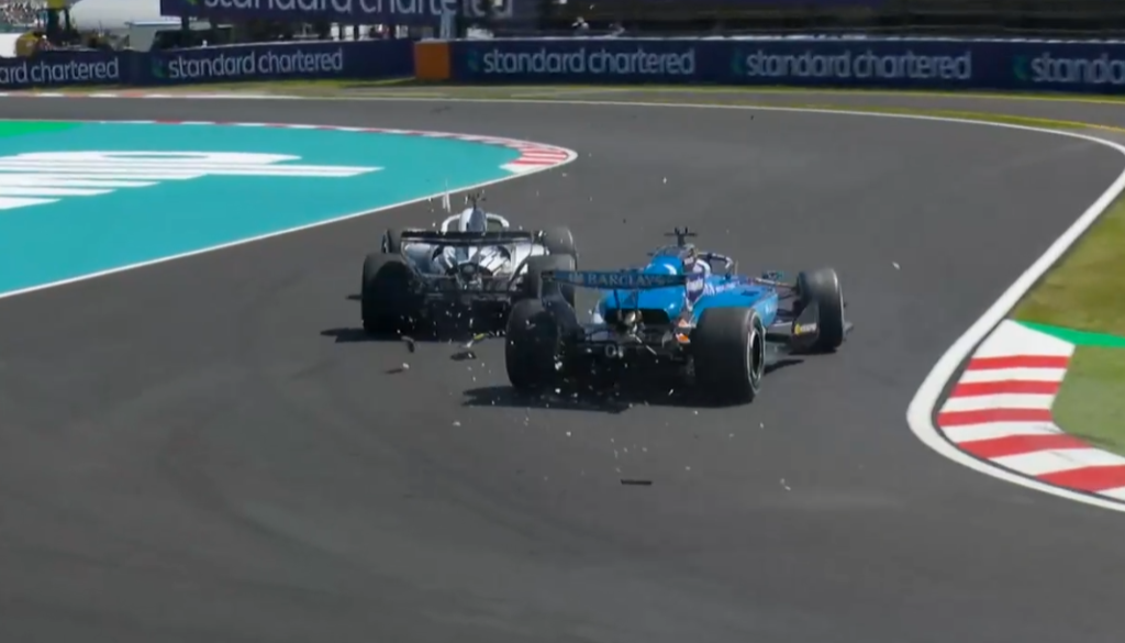 Perez causing the incident with Albon