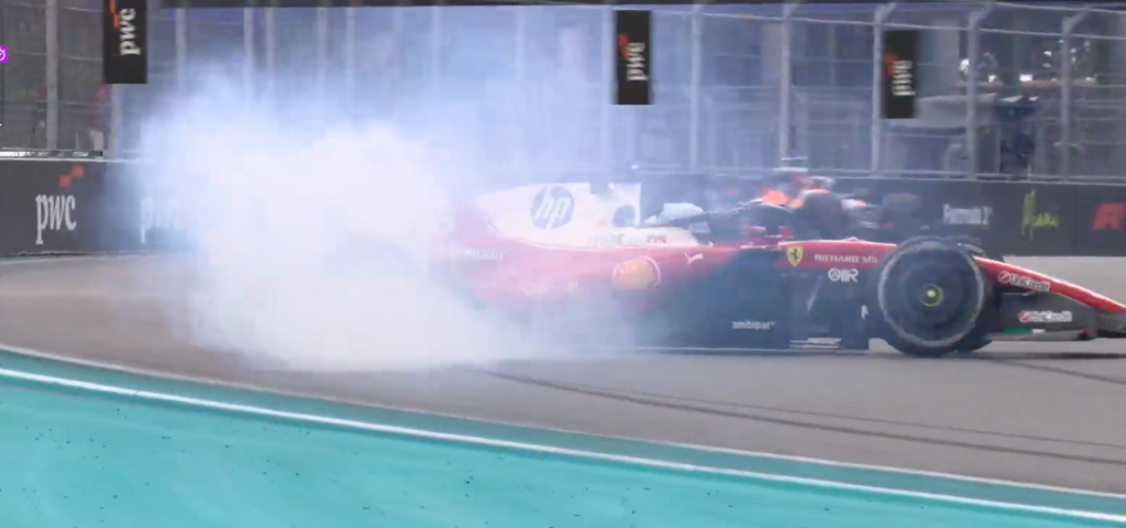 Charles Leclerc 360 spin Miami
