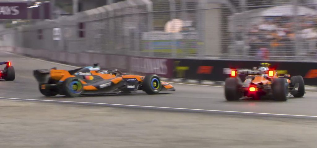 Singapore Sprint: Verstappen survives the chaos 2 Norris takes out Piastri in Singapore Sprint
